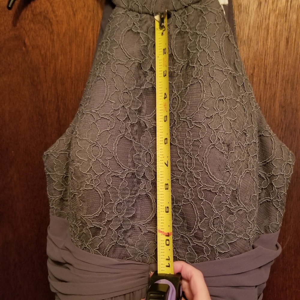 ❤PROM IS COMING!!! Gray halter style long  dress - Picture 5 of 8